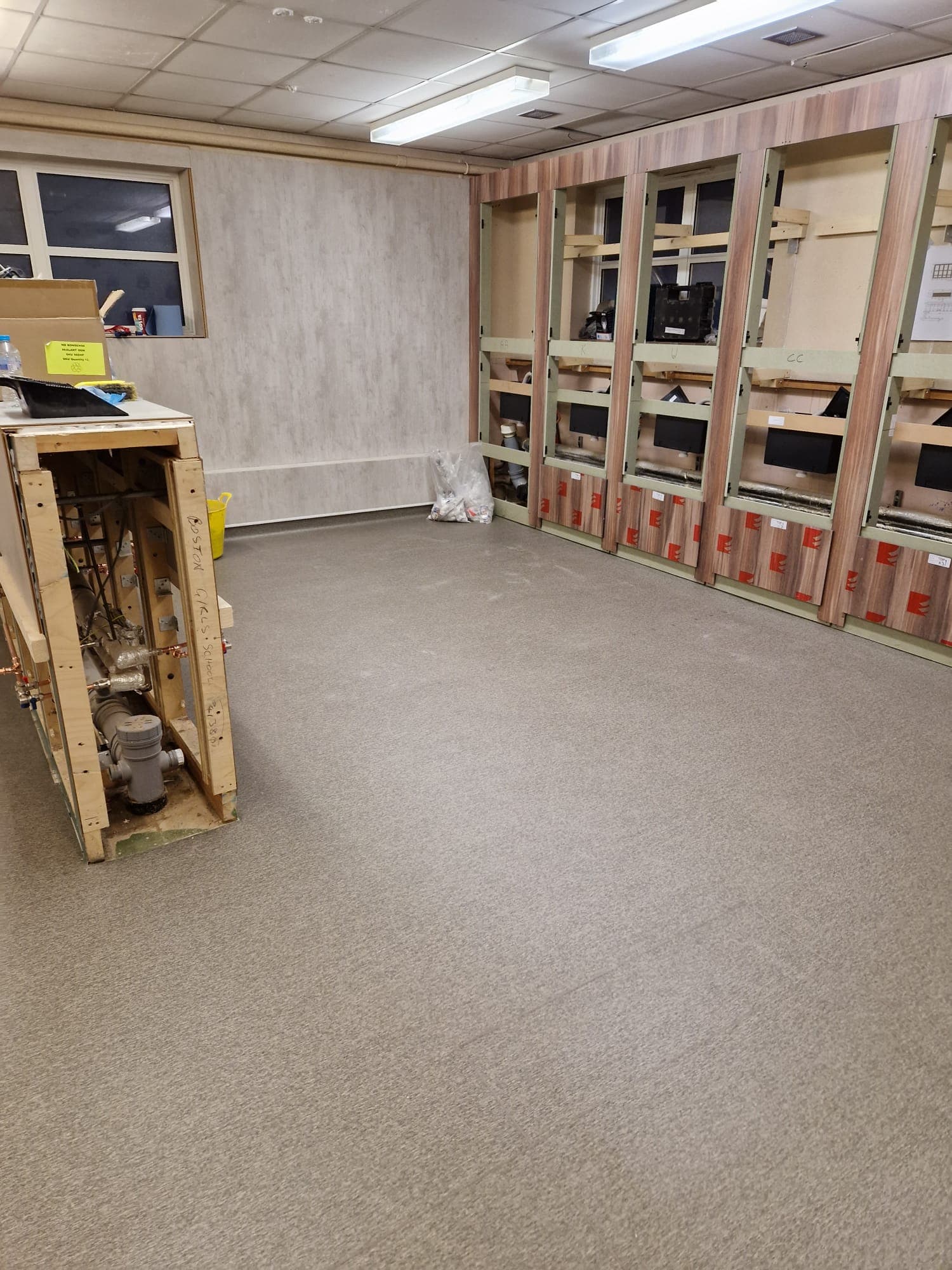 Diamond-ground substrate prep before resin pour, Derby