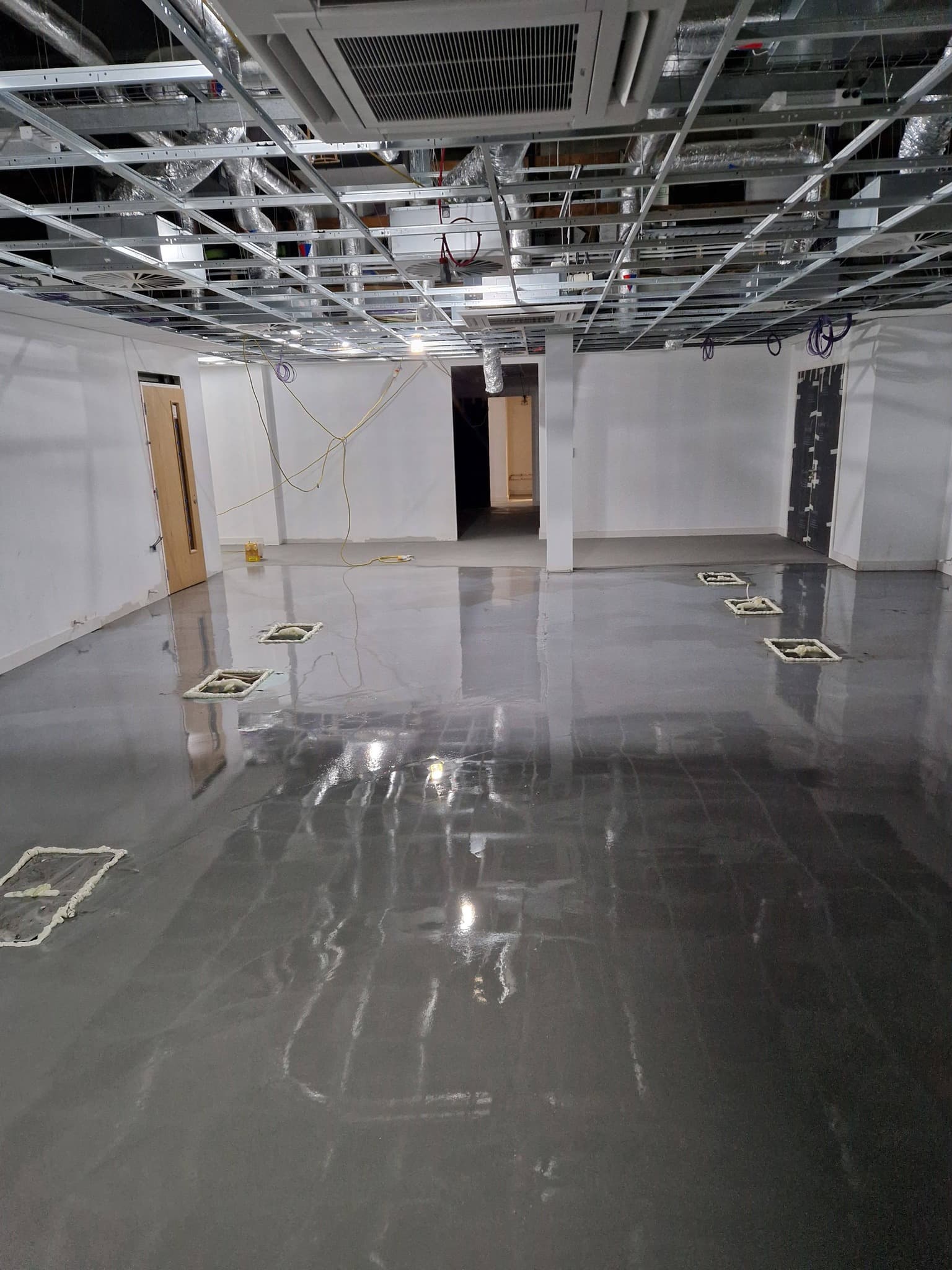 Welded seam detail on commercial safety flooring, Nottingham